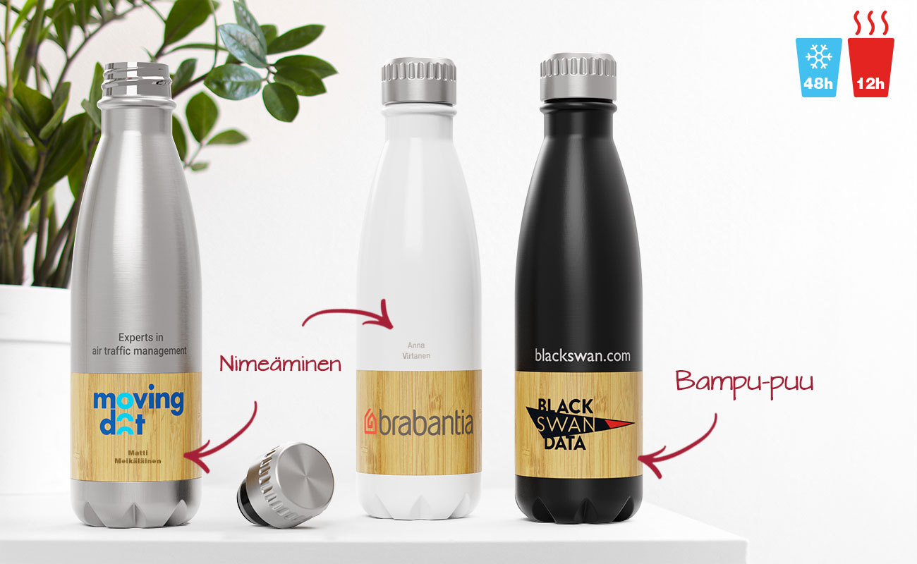 Custom Branded Water Bottles with Bamboo