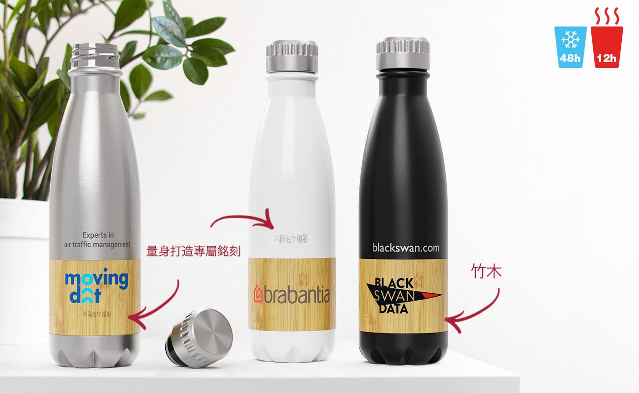 Custom Branded Water Bottles with Bamboo