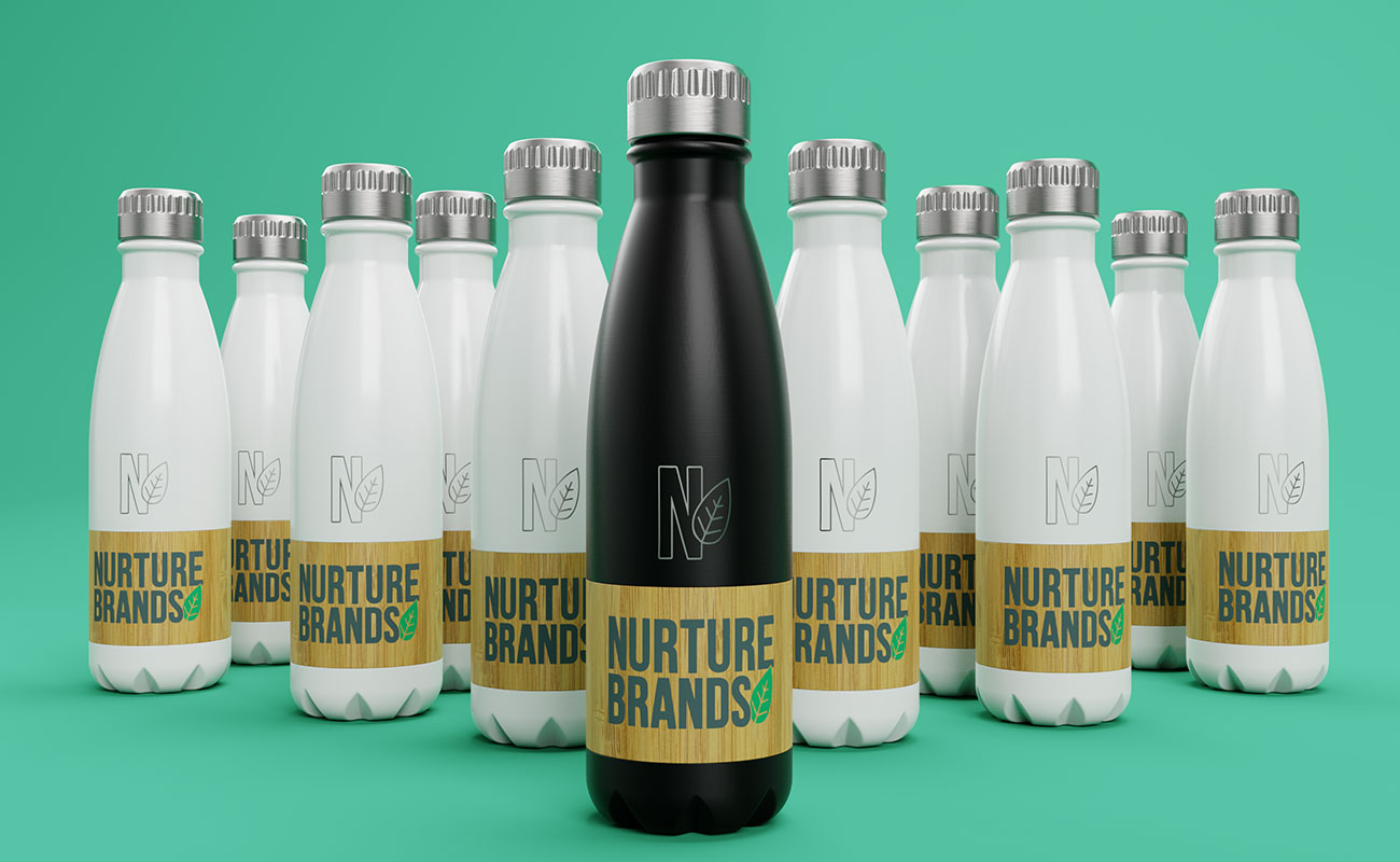 Custom Branded Water Bottles with Bamboo