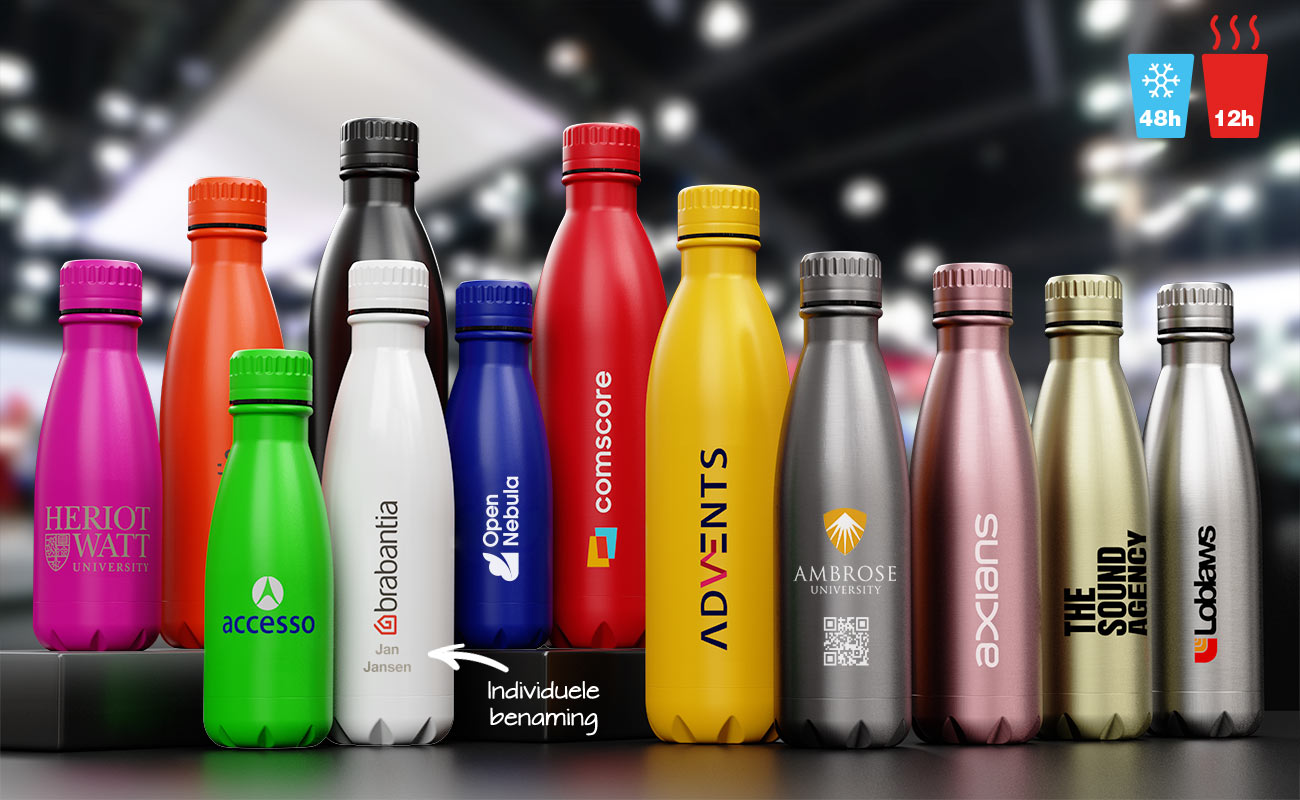 Custom branded insulated water bottles